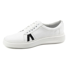 KOMODO Scarpe casual da uomo in pelle 910/2 bianche bianca 1