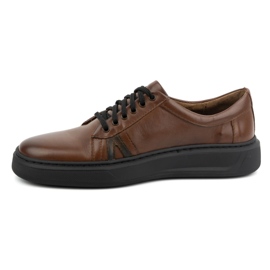 KOMODO Scarpe casual da uomo in pelle 910/2 marrone 1