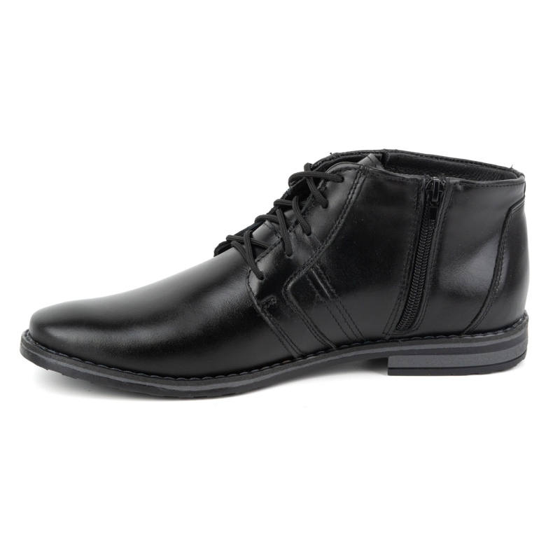 Olivier Stivaletti da uomo in pelle, stringati bassi, 902KZ, neri nero 1