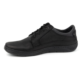 Olivier Scarpe stringate da uomo in pelle 077KZ, nere nero 1