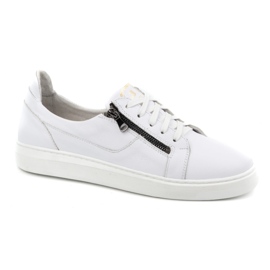 POLBUT 2125 scarpe casual da uomo bianche realizzate in pelle naturale bianco 1