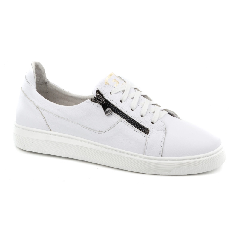 POLBUT 2125 scarpe casual da uomo bianche realizzate in pelle naturale bianco 1