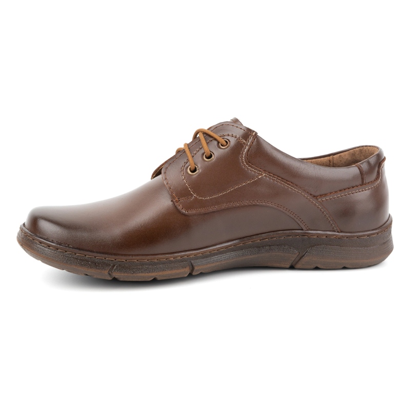 Olivier Scarpe stringate da uomo in pelle 240LU, colore marrone 1