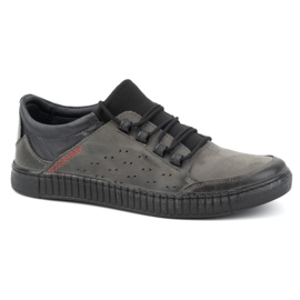 Olivier Scarpe stringate da uomo in pelle 287KZ Grigio 1