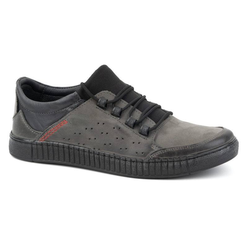 Olivier Scarpe stringate da uomo in pelle 287KZ Grigio 1