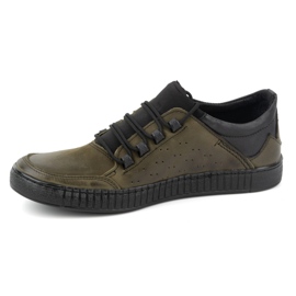 Olivier Scarpe stringate da uomo in pelle 287KZ Verde 1