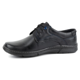Olivier Scarpe stringate da uomo in pelle naturale casual 240lu, nere nero 1