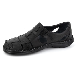 Olivier Scarpe slip-on estive da uomo in pelle 902MP Summer nere nero 1