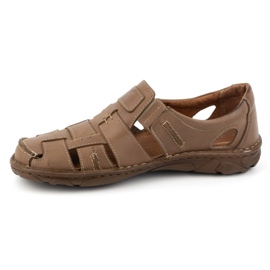 Olivier Scarpe slip-on estive da uomo in pelle 902MP Marrone estivo 1