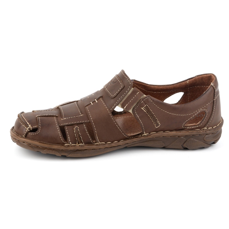Olivier Scarpe slip-on estive da uomo in pelle 902MP, marrone 1