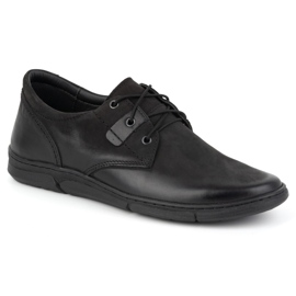 Olivier Scarpe casual con rialzo da uomo stringate, pelle, 237KZ+2,5 cm, nere nero 1