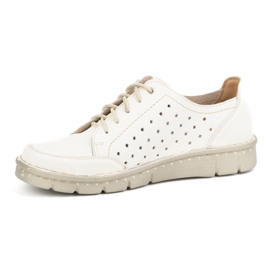 Kampol Scarpe da donna in pelle traforata 403/19 ecru multicolore 1