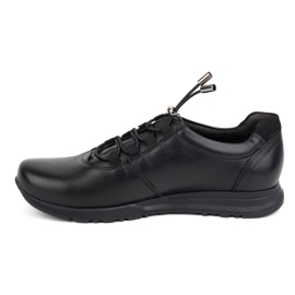 Kampol Scarpe da uomo in pelle 25/5 nere nero 1