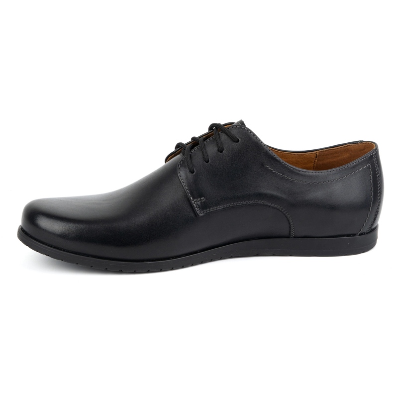 Scarpe eleganti in pelle da uomo KAMPOL Modello 326 nere nero 1