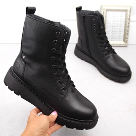 Stivali in pelle isolanti da donna Rieker neri 70401-00 nero 2