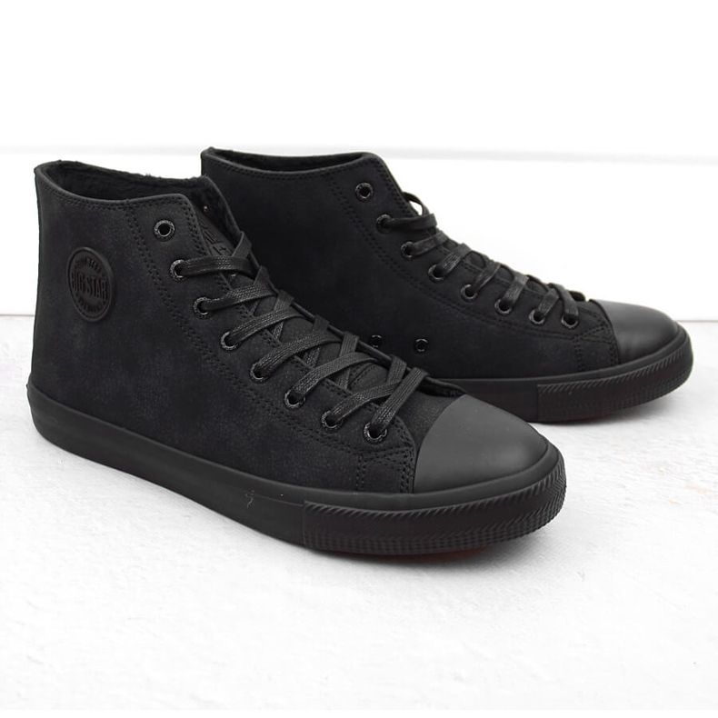 Sneakers alte isolanti da uomo, nere Big Star OO174247 nero 1