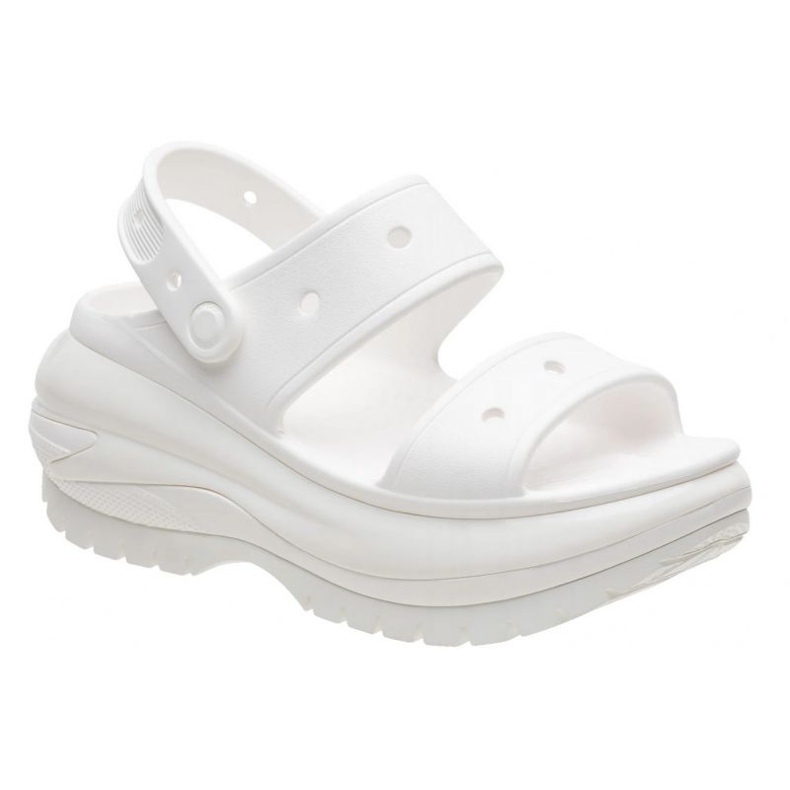 Zoccoli Crocs Classic Mega Crush 207989-100 bianco 1