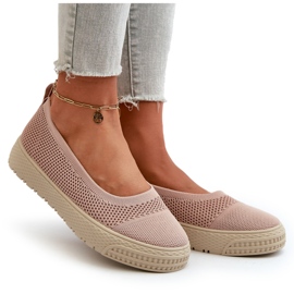 News Scarpe da ginnastica slip-on con plateau da donna, colore rosa 4