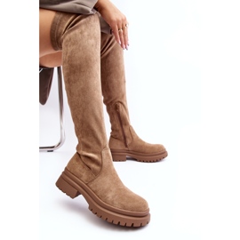 Evento Flat femminile -Eed Stivali al ginocchio beige 1