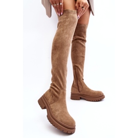 Evento Flat femminile -Eed Stivali al ginocchio beige 2