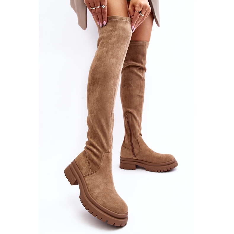 Evento Flat femminile -Eed Stivali al ginocchio beige 2