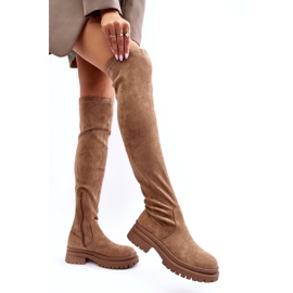 Evento Flat femminile -Eed Stivali al ginocchio beige 3