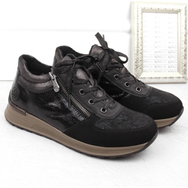 Sneakers nere isolanti da donna Rieker N1407-00 nero 2