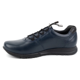 Scarpe da uomo in pelle KAMPOL 25/63 blu navy 1