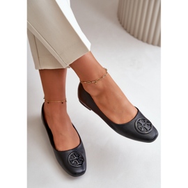 Ballerine Da Donna Con Decorazione, Eco Pelle, Rhodike Nero 2