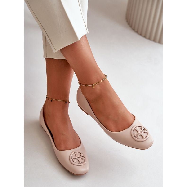 Ballerine Da Donna Con Decorazione In Ecopelle Rhodike Beige 2