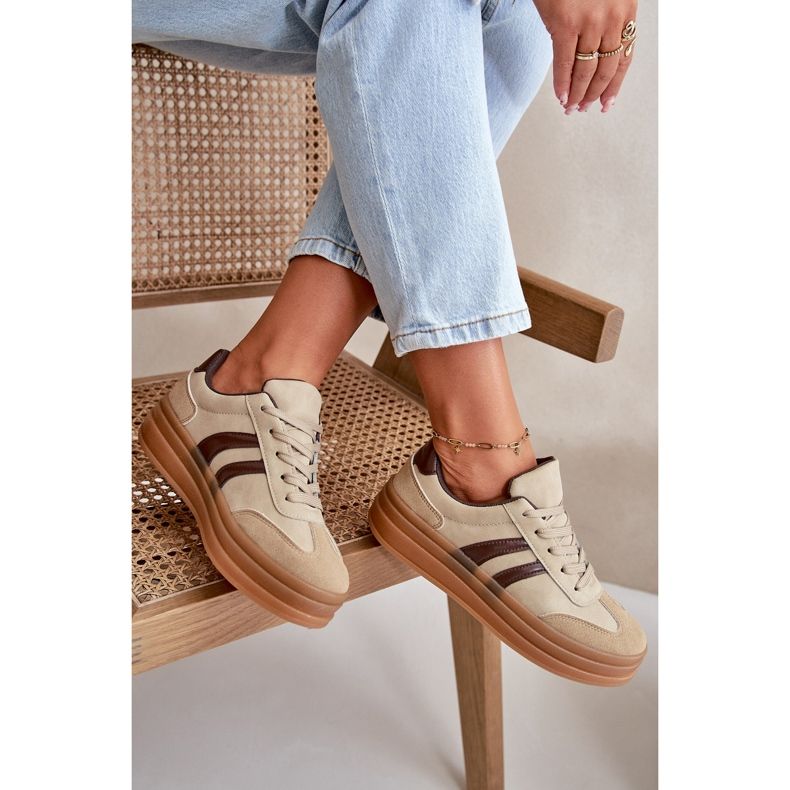 Sneakers Platform da Donna Marrone Nesonice 1