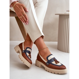 Mocassini in Pelle da Donna Marrone Laura Messi 2835 2