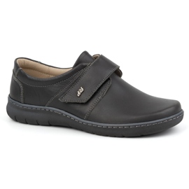 Olivier Scarpe da donna in pelle con velcro 0693, colore grigio 1