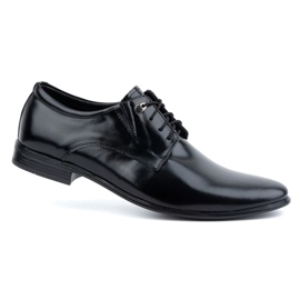 Olivier Scarpe stringate da uomo formali in pelle, eleganti 304LU, nere nero 1