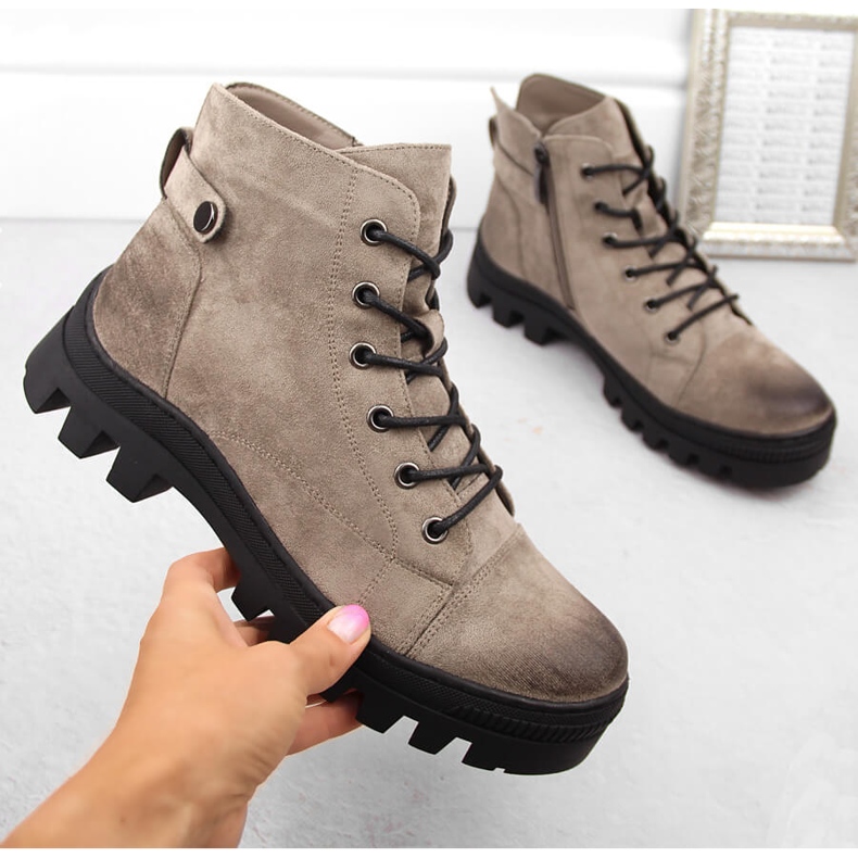 Stivaletti kaki da donna Potocki SZ12168 verde 1