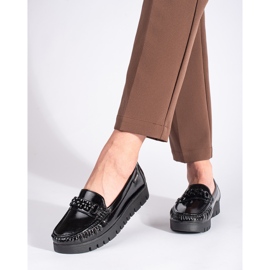 Goodin Scarpe da donna in vernice con suola spessa nero 1