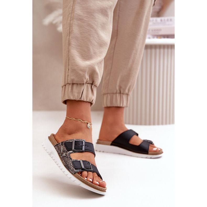 Comode Infradito da Donna con Fibbie Inblu CN000033 Blu Navy 2