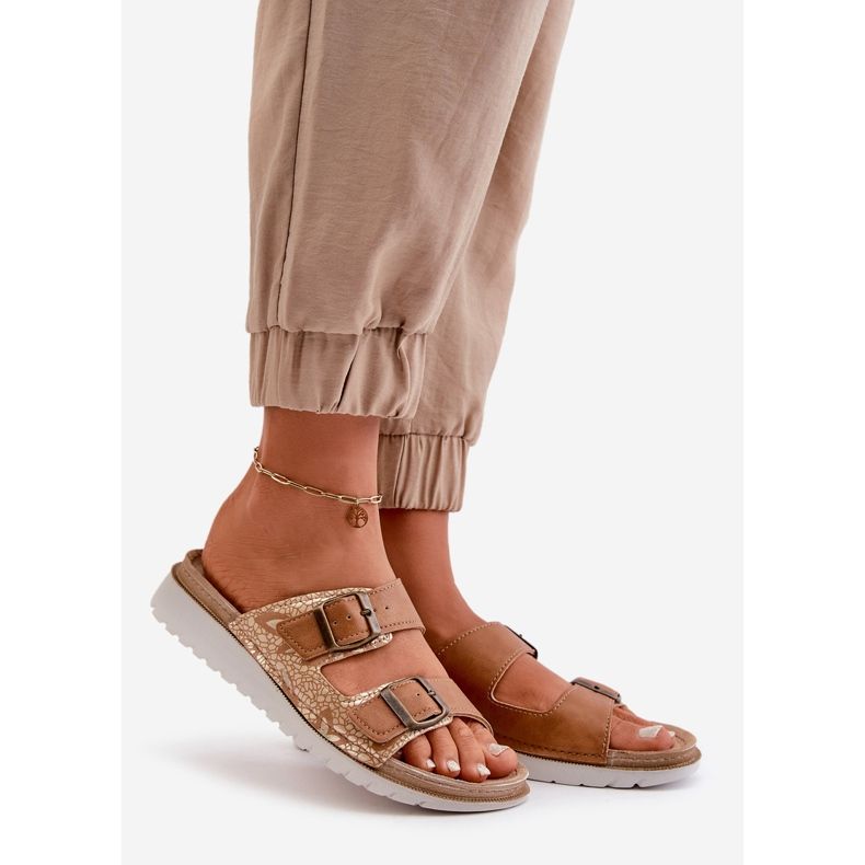 Comode Infradito da Donna con Fibbie Inblu CN000033 Marrone 1