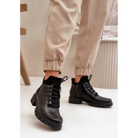 Stivali Bassi Isolanti da Donna Realizzati in Eco Pelle, Erisabelle Nero 2
