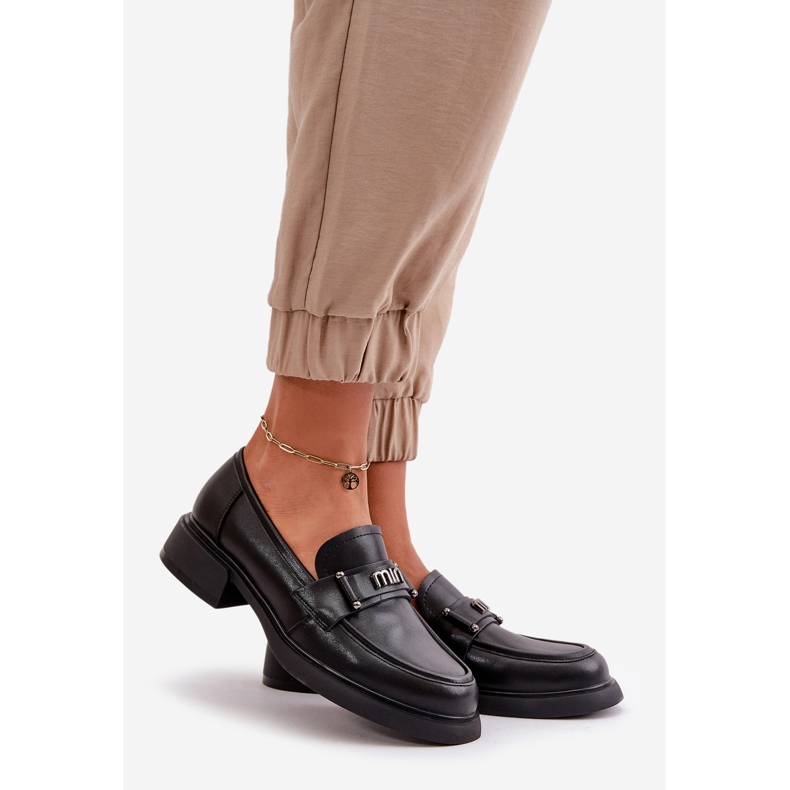 Mocassini Eleganti da Donna in Pelle Naturale, Nero Vinceza 91114 1
