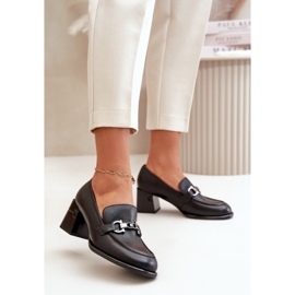 Scarpe da donna eleganti in pelle con tacco alto, Vinceza nera 91116 nero 2