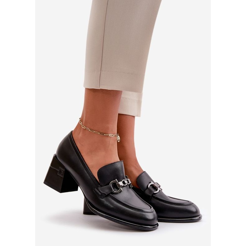 Scarpe da donna eleganti in pelle con tacco alto, Vinceza nera 91116 nero 1