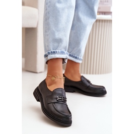 Zazoo 20174 Scarpe basse eleganti da donna in pelle, nere nero 2