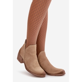 Zazoo 60475 tacchi in pelle scamosciata beige 1