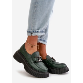 Zazoo 20176 Scarpe Mocassini da Donna, Pelle Naturale, Verde Scuro 1
