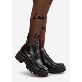 Zazoo 60451 Stivaletti da donna in pelle con decorazione, vernice nera nero 1