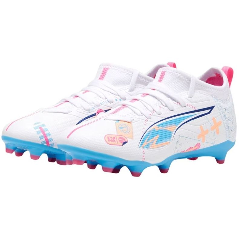 Scarpe da calcio Puma Ultra 5 Match Vol. FG/AG 108065 01 bianca 2