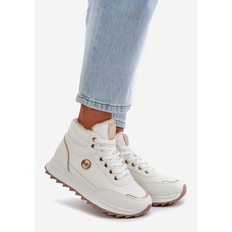Scarpe sportive isolanti da donna su piattaforma, Bianco Ariatte 1