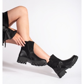 Stivaletti da donna neri con chiusura decorativa nero 2