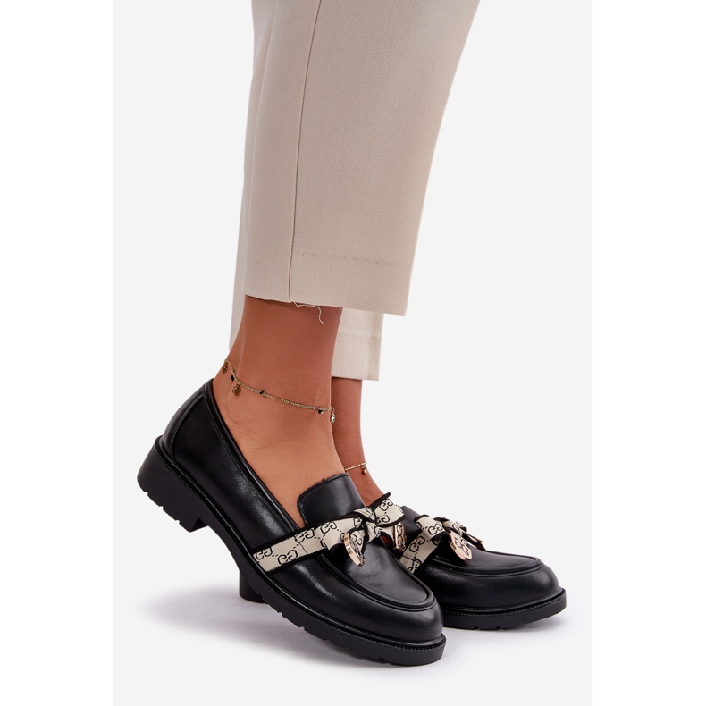Mocassini Donna in Pelle Nero S.Barski HY330 1